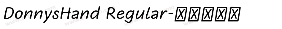 DonnysHand Regular字体转换